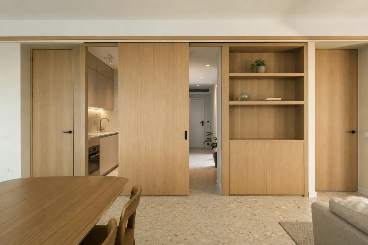 Visualización orientativa de puertas enrasadas y de marco oculto en Calpe